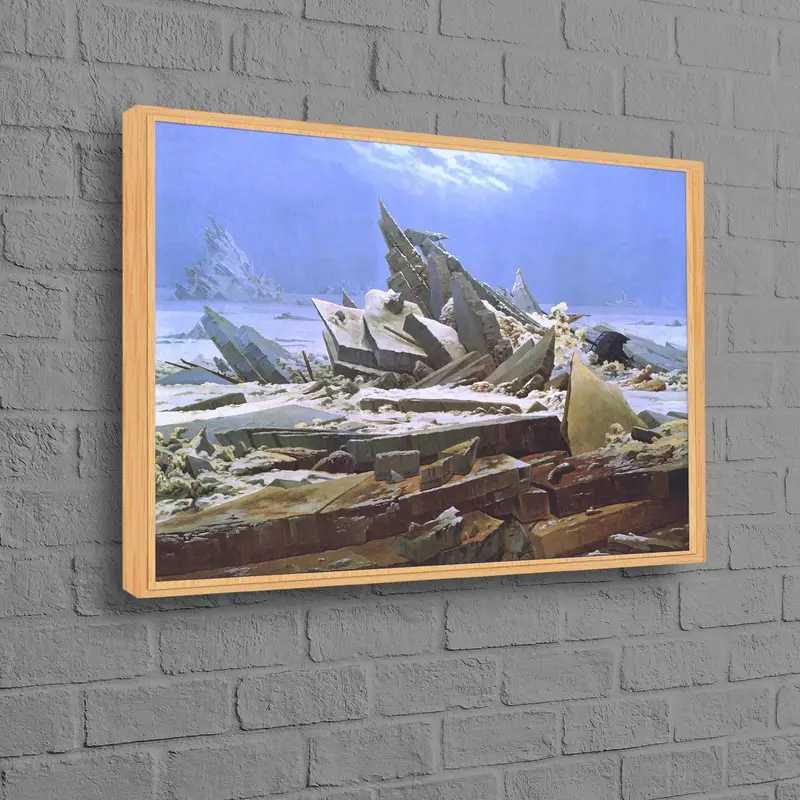 抽象的な海のキャンバス: Caspar David によるトレンディなアート、プリントされたエレガンス