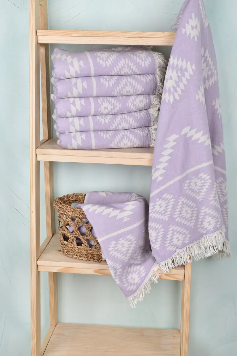 Quick-dry travel peshtemal towel, Bath towel, Unique Gift, Custom Beach Towels, Turkish beach towel, 70x36 Cotton Kilim Towel, Best Friend Gift - 4