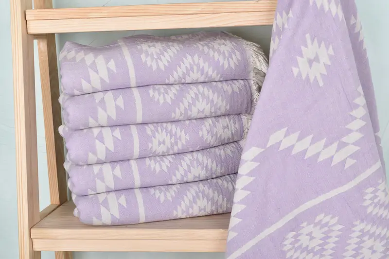 Quick-dry travel peshtemal towel, Bath towel, Unique Gift, Custom Beach Towels, Turkish beach towel, 70x36 Cotton Kilim Towel, Best Friend Gift - 2