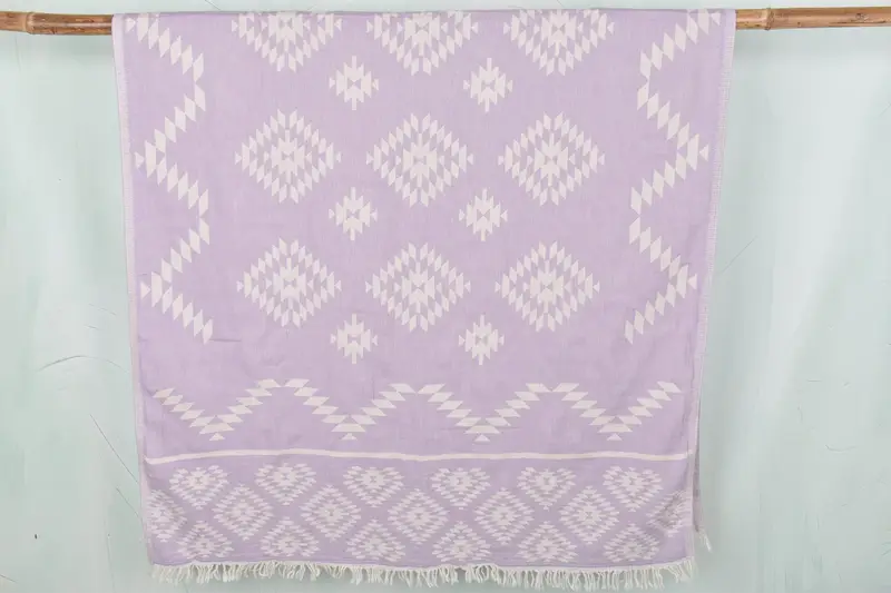 Quick-dry travel peshtemal towel, Bath towel, Unique Gift, Custom Beach Towels, Turkish beach towel, 70x36 Cotton Kilim Towel, Best Friend Gift - 1