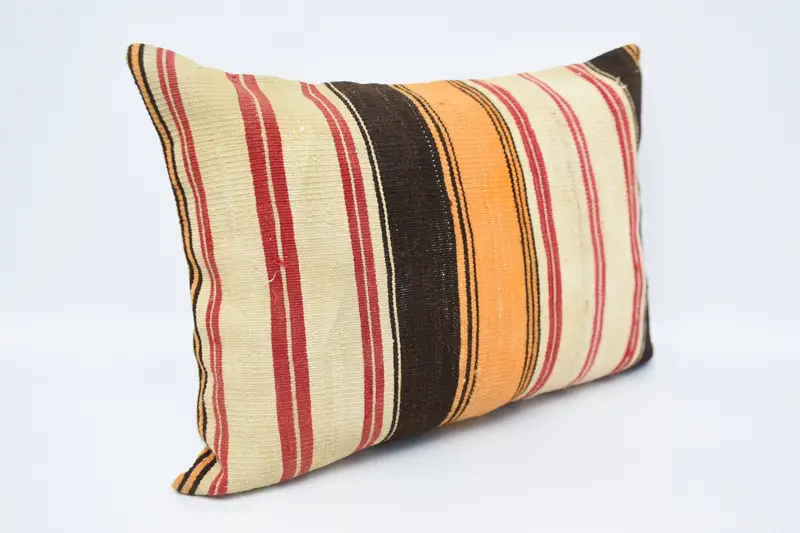 Kilim Cushion Sham, Kilim Rug Cushion Case, Pillow, Antique Pillows, 20x28 White Pillow Sham, Crochet Pattern Cushion, Turkish Kilim Pillow - 3