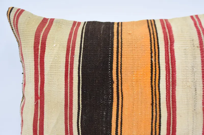 Kilim Cushion Sham, Kilim Rug Cushion Case, Pillow, Antique Pillows, 20x28 White Pillow Sham, Crochet Pattern Cushion, Turkish Kilim Pillow - 2