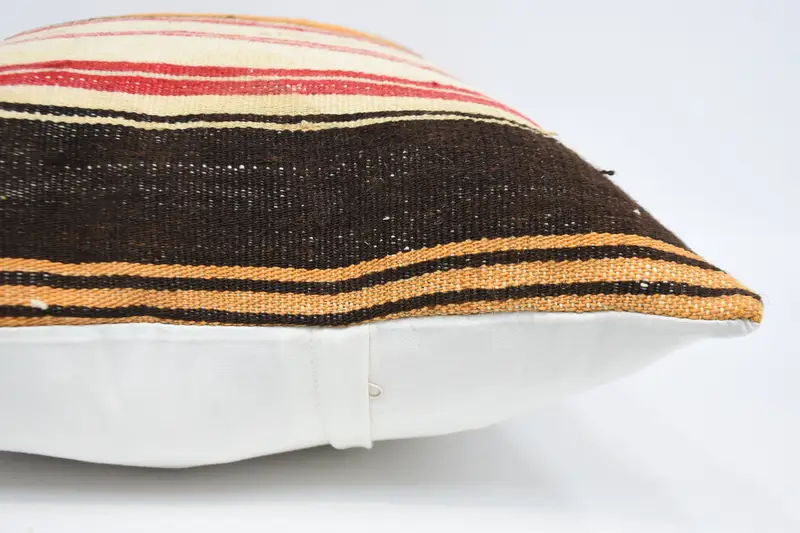 Kilim Cushion Sham, Kilim Rug Cushion Case, Pillow, Antique Pillows, 20x28 White Pillow Sham, Crochet Pattern Cushion, Turkish Kilim Pillow - 5