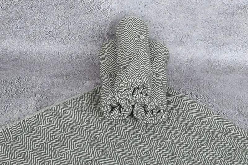 Spa Towel, Turkish Tea Towel, Embroidery Towels, Small Bath Towels, 36x18 Cotton Zigzag Diamond Towel, Gift For Wedding Day, Monogrammed Hand Towel - 7