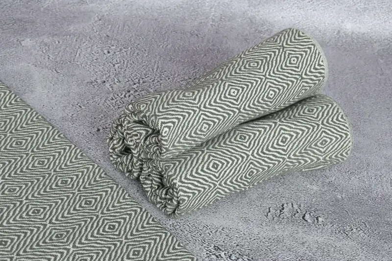 Spa Towel, Turkish Tea Towel, Embroidery Towels, Small Bath Towels, 36x18 Cotton Zigzag Diamond Towel, Gift For Wedding Day, Monogrammed Hand Towel - 8