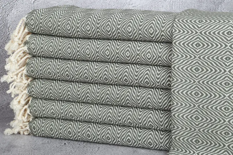 Spa Towel, Turkish Tea Towel, Embroidery Towels, Small Bath Towels, 36x18 Cotton Zigzag Diamond Towel, Gift For Wedding Day, Monogrammed Hand Towel - 1