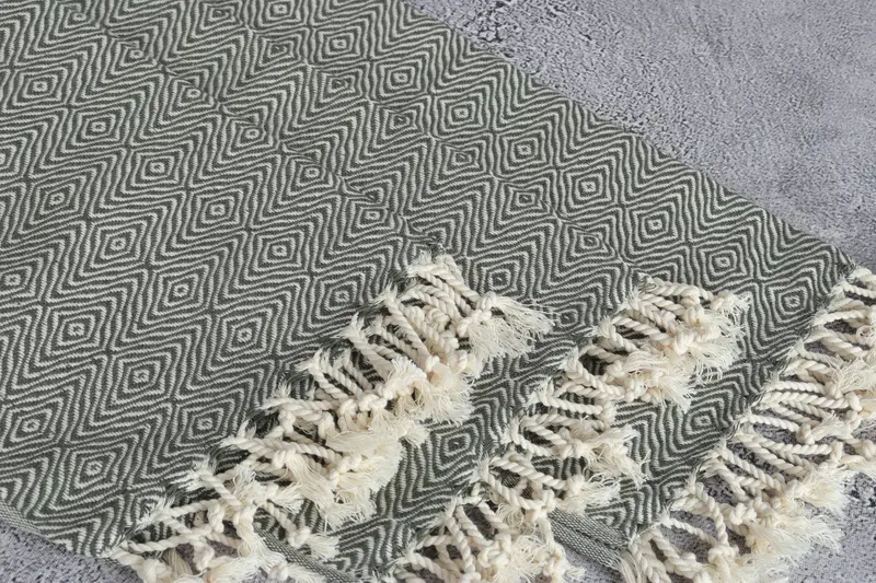 Spa Towel, Turkish Tea Towel, Embroidery Towels, Small Bath Towels, 36x18 Cotton Zigzag Diamond Towel, Gift For Wedding Day, Monogrammed Hand Towel - 5