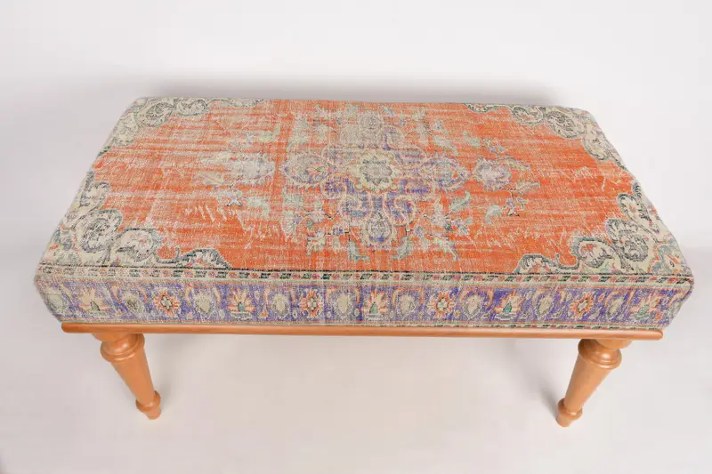 モジュール式オットマンソファセット、キリム風のウールブレンドオットマン