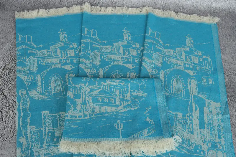 Wedding Gift, Bridesmaid Gift, 28x20 Cotton Landscape Patterned Towel, Gift For Mom, Turkish Tea Towel, Personalized Gifts, Home Decor Gifts - 5