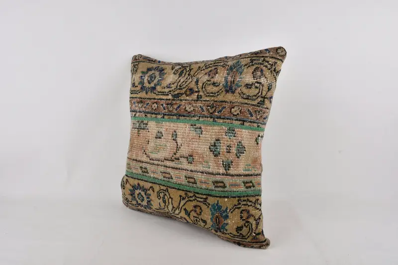 24x24 Beige Pillow Cover, Pillow for Sofa, Pillow Sham, Interior Designer Pillow, Pillow for Couch, Retro Throw Pillow Cover - 3
