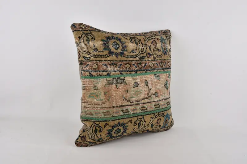 24x24 Beige Pillow Cover, Pillow for Sofa, Pillow Sham, Interior Designer Pillow, Pillow for Couch, Retro Throw Pillow Cover - 2