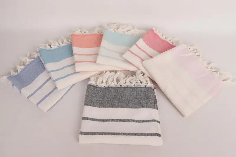Bathroom Towels, Bachelorette Party Decorations, Bridal Gifts, 36x18 Cotton Striped Towel, Guest Towel, Monogram Kitchen Towel, Wedding Favors - 3