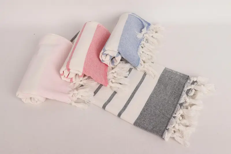 Bathroom Towels, Bachelorette Party Decorations, Bridal Gifts, 36x18 Cotton Striped Towel, Guest Towel, Monogram Kitchen Towel, Wedding Favors - 5
