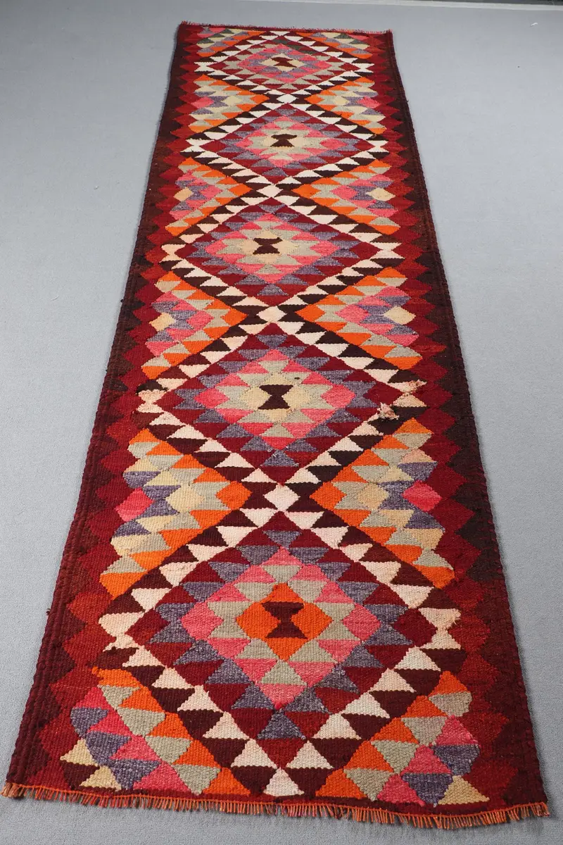 Brown Camouflage Rug, 3.1x10 ft Orange Accents