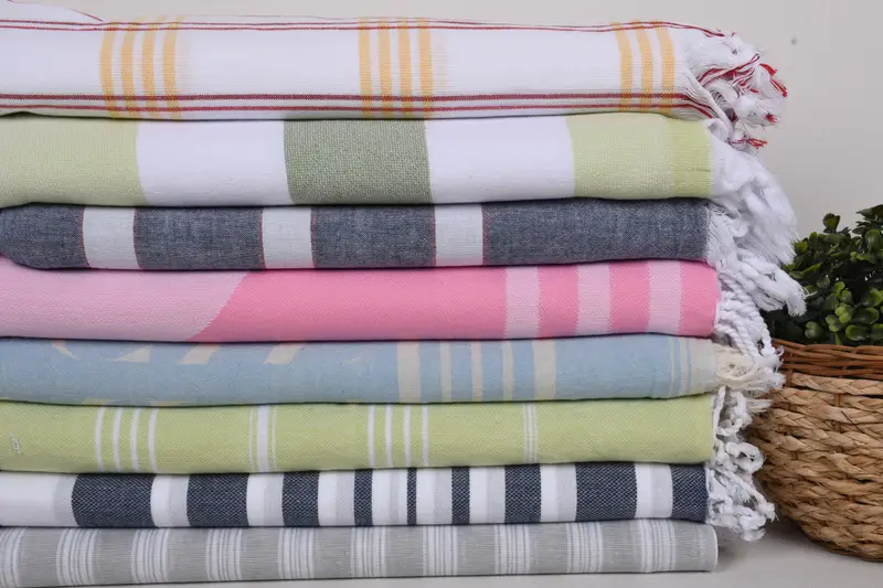 Antibacterial Turkish peshtemal towel, Peshtemal Towel, Wedding Favors, Xmas Gifts, Organic Beach Towel, Fouta towel, 70x40 Cotton Set of 8 Towel - 2