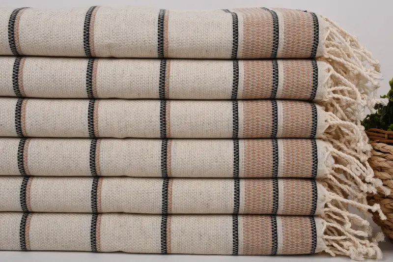Hochzeitsgeschenk Küchentuch, türkisches Handtuch, Monogramm Küchentuch, 40x20 Leinenstreife Handtuch, Weihnachtshandtuch, Spa -Handtuch, Badezimmertücher - 2