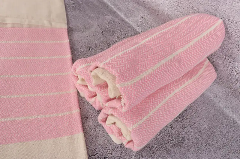 Hammam towel, Beach towel, Soft organic Turkish peshtemal for luxury spa use, Lightweight Turkish towel, 68x40 Linen Zig zag Towel, Gift Boxes Towel - 8