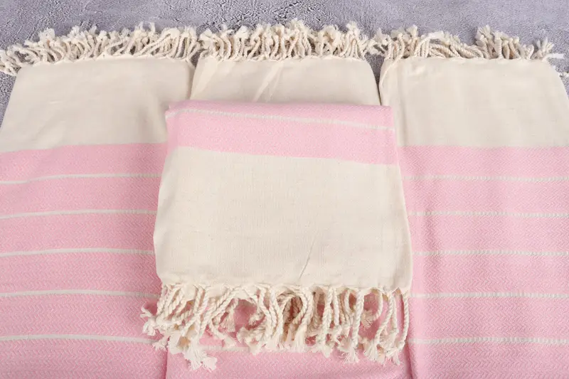 Hammam towel, Beach towel, Soft organic Turkish peshtemal for luxury spa use, Lightweight Turkish towel, 68x40 Linen Zig zag Towel, Gift Boxes Towel - 4