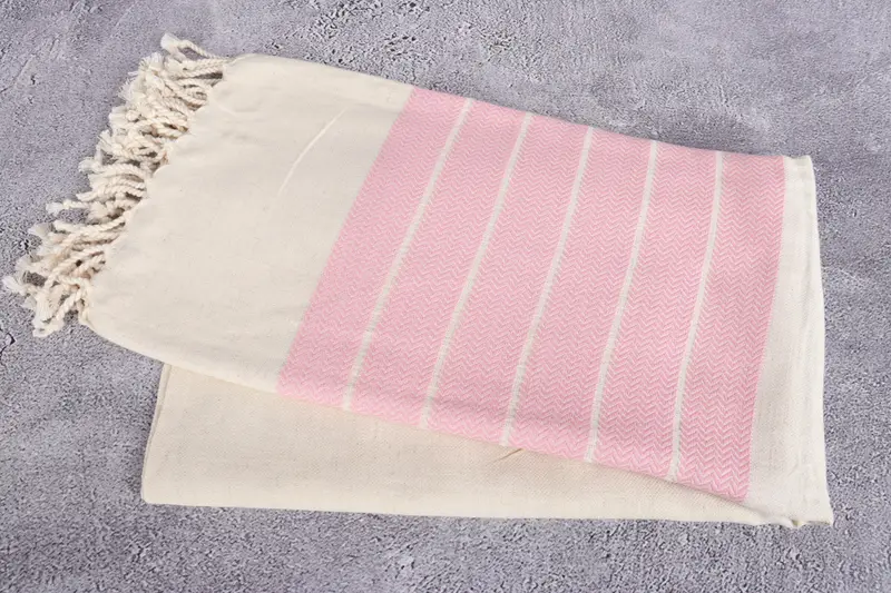 Hammam towel, Beach towel, Soft organic Turkish peshtemal for luxury spa use, Lightweight Turkish towel, 68x40 Linen Zig zag Towel, Gift Boxes Towel - 6