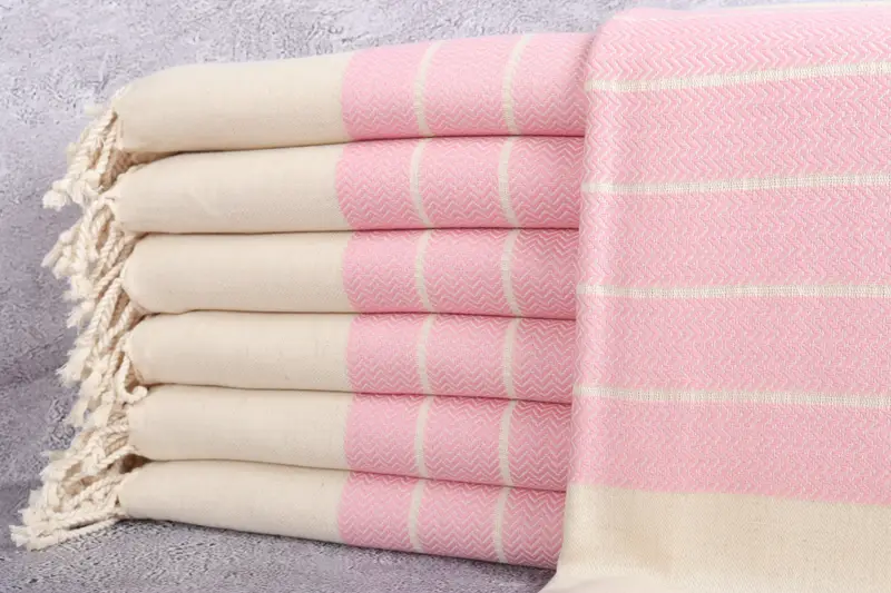Hammam towel, Beach towel, Soft organic Turkish peshtemal for luxury spa use, Lightweight Turkish towel, 68x40 Linen Zig zag Towel, Gift Boxes Towel - 1