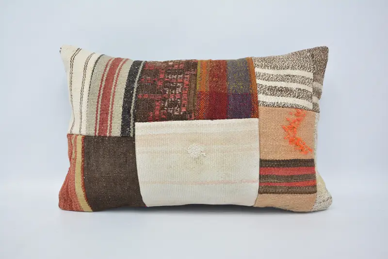 Tribal Cushion Cover, Home Decor Pillow, Floor Pillow Sham, Pillow Sham, Pastel Cushion, Antique Pillows, 16x24 White Cushion Case, Pillow for Sofa - 1