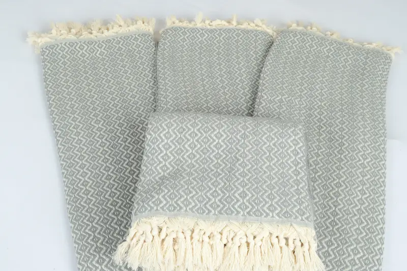 Personalized Gifts, Bachelorette Party Favors, Couch Blanket, Organic Throw, 96x80 Cotton Diamond Towel, Monogram Blanket, Wedding Hand Made Gift - 5