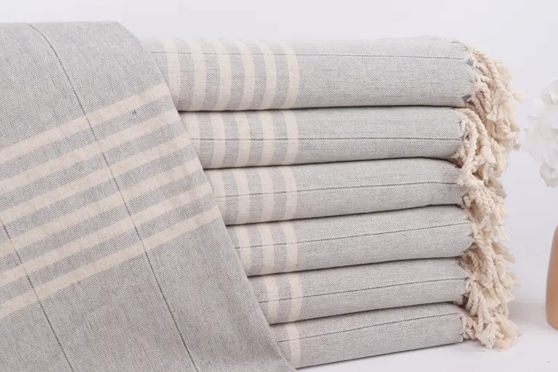 Custom Gift, 70x40 Linen Striped Towel, Beach Towel Bulk, Home Decor Gifts, Bachelorette Party Items, Bachelorette Party Favors, Personalised Gift - 1