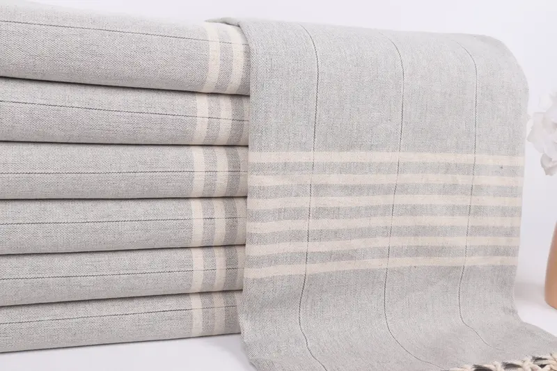 Custom Gift, 70x40 Linen Striped Towel, Beach Towel Bulk, Home Decor Gifts, Bachelorette Party Items, Bachelorette Party Favors, Personalised Gift - 2
