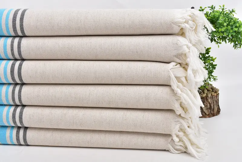 Gift Boxes Towel, Bachelorette Party Favors, Bachelorette Party Gift, 70x40 Linen Striped Towel, Bachelorette Party Gifts, Holiday Towel, Yoga Towel - 3