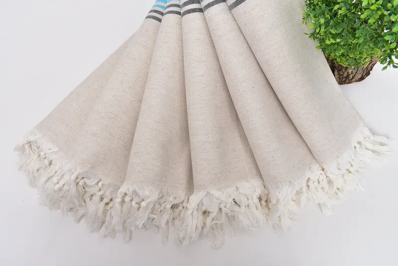 Gift Boxes Towel, Bachelorette Party Favors, Bachelorette Party Gift, 70x40 Linen Striped Towel, Bachelorette Party Gifts, Holiday Towel, Yoga Towel - 4