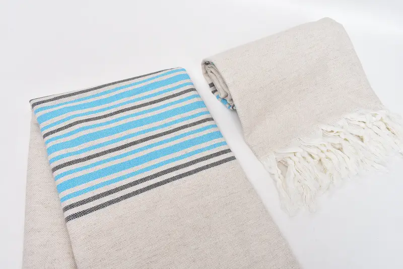 Gift Boxes Towel, Bachelorette Party Favors, Bachelorette Party Gift, 70x40 Linen Striped Towel, Bachelorette Party Gifts, Holiday Towel, Yoga Towel - 7