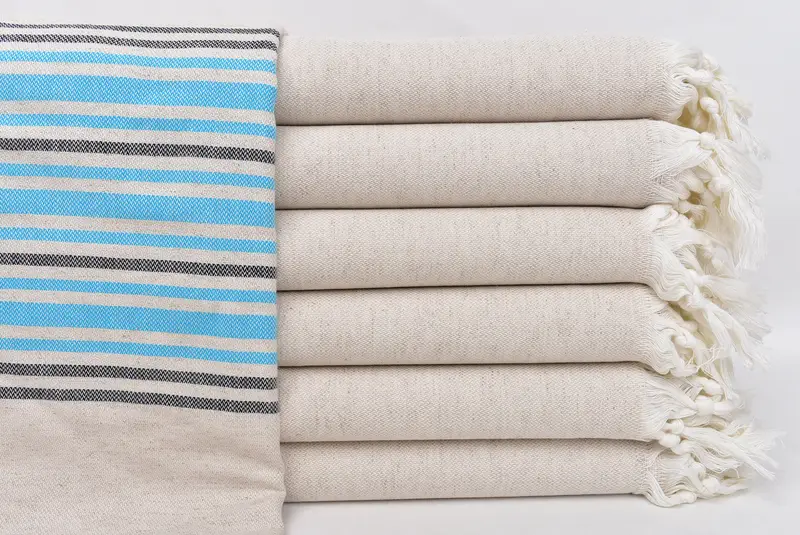 Gift Boxes Towel, Bachelorette Party Favors, Bachelorette Party Gift, 70x40 Linen Striped Towel, Bachelorette Party Gifts, Holiday Towel, Yoga Towel - 1