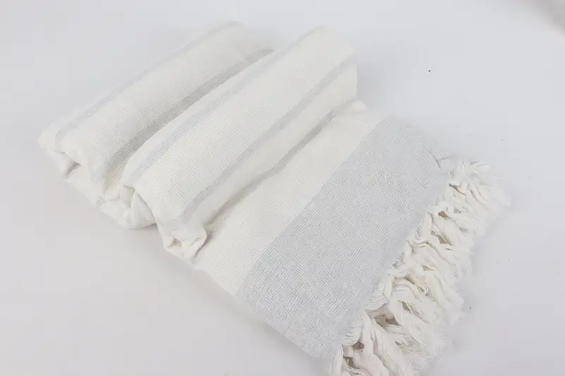 Sand-resistant towel, Grandma Gift, Monogrammed Beach Towel, Luxury Turkish Bath Towel, 68x39 Cotton Striped Towel, Monogram Turkish Towel - 6