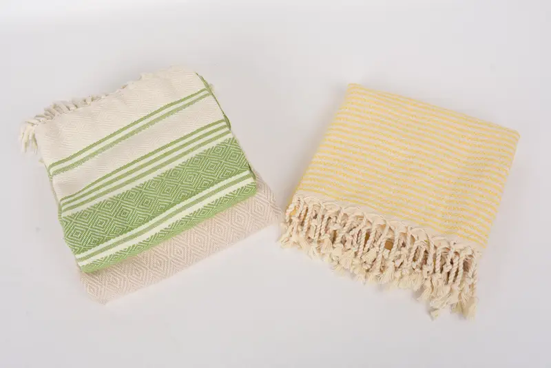 Handmade Gift, Lightweight towel, Lightweight quick-dry peshtemal towel for travel, Gift Towel, Absorbent towel, 70x40 Cotton Set of 10 Towel - 7