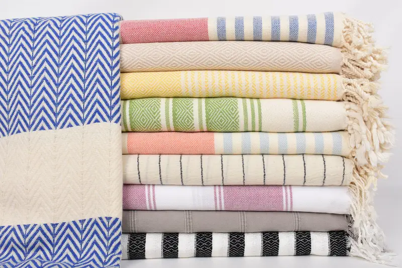 Handmade Gift, Lightweight towel, Lightweight quick-dry peshtemal towel for travel, Gift Towel, Absorbent towel, 70x40 Cotton Set of 10 Towel - 3