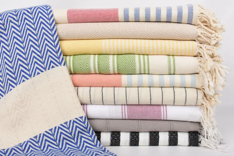 Handmade Gift, Lightweight towel, Lightweight quick-dry peshtemal towel for travel, Gift Towel, Absorbent towel, 70x40 Cotton Set of 10 Towel - 1