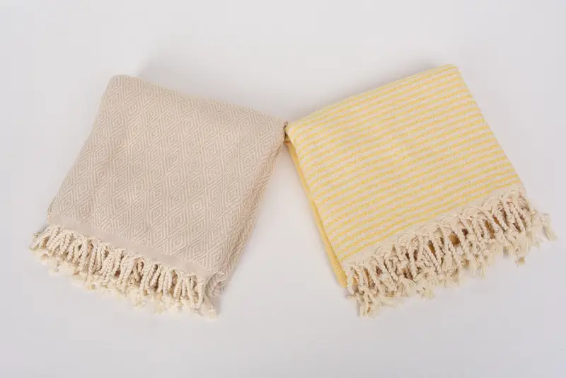 Handmade Gift, Lightweight towel, Lightweight quick-dry peshtemal towel for travel, Gift Towel, Absorbent towel, 70x40 Cotton Set of 10 Towel - 6