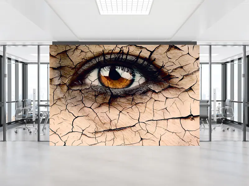 Papierwandkunst, abstrakte Augenwandkunst, helles Handypapier, modernes Handypapier, Auge -Handy -Papier, Mural aus trockenem Auge, moderner Wanddruck, - 7
