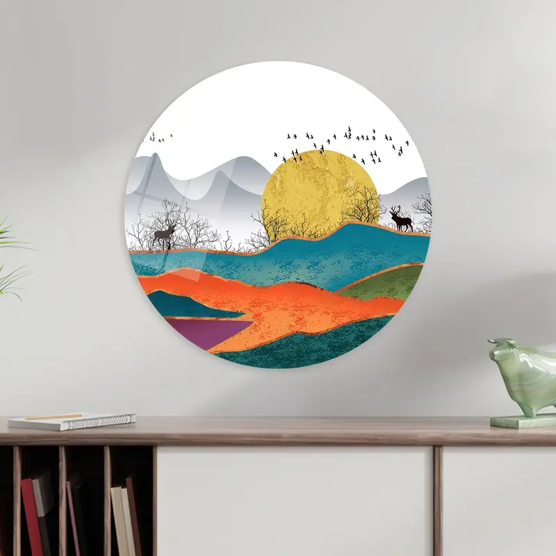 Luxury Abstract Mountain Canvas: Trendy Contemporary Art Decor