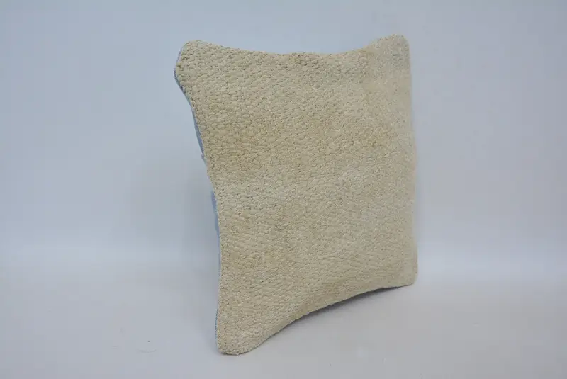 Boho Pillow Sham Cover, 12x12 Beige Cushion Cover, Handmade Kilim Cushion, Anatolian Pillow Sham, Cushion Cover, Gift Pillow - 3
