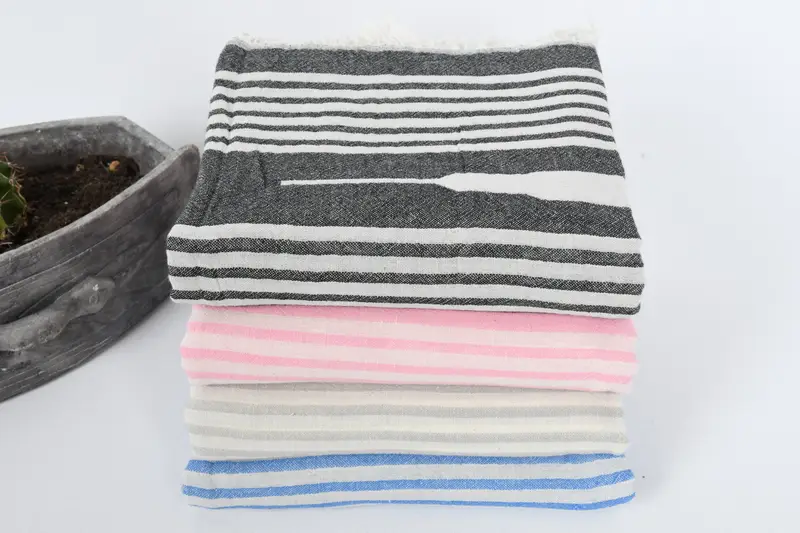 Embroidered Towel, Bridesmaid Proposal Gift, Bulk Order Towel, Beach Towel Bulk, 70x36 Cotton Striped Towel, Organic Beach Towel, Soft towel - 4