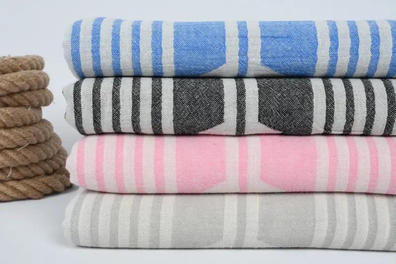 Embroidered Towel, Bridesmaid Proposal Gift, Bulk Order Towel, Beach Towel Bulk, 70x36 Cotton Striped Towel, Organic Beach Towel, Soft towel - 2