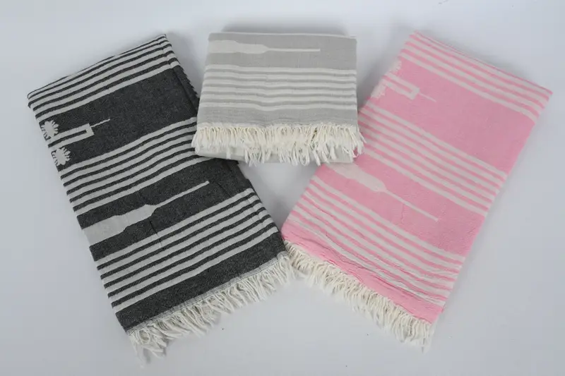 Embroidered Towel, Bridesmaid Proposal Gift, Bulk Order Towel, Beach Towel Bulk, 70x36 Cotton Striped Towel, Organic Beach Towel, Soft towel - 8