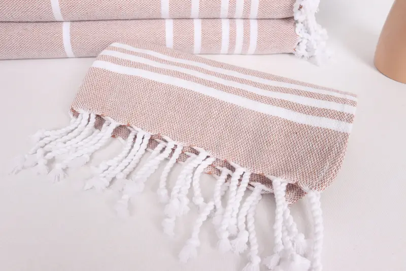 Bridesmaid Towel, Personalized Dish Towel, Monogrammed Hand Towel, Wedding Gift, 38x18 Cotton Striped Towel, Bridal Shower Favors, Bathroom Towel - 4
