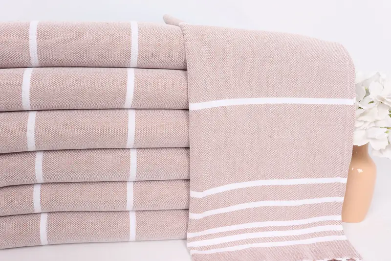 Bridesmaid Towel, Personalized Dish Towel, Monogrammed Hand Towel, Wedding Gift, 38x18 Cotton Striped Towel, Bridal Shower Favors, Bathroom Towel - 2