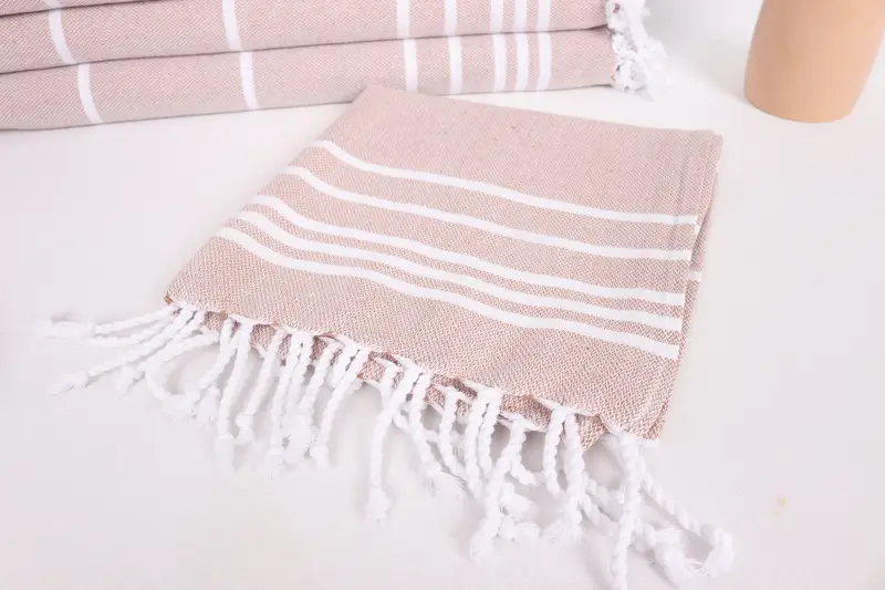 Bridesmaid Towel, Personalized Dish Towel, Monogrammed Hand Towel, Wedding Gift, 38x18 Cotton Striped Towel, Bridal Shower Favors, Bathroom Towel - 5