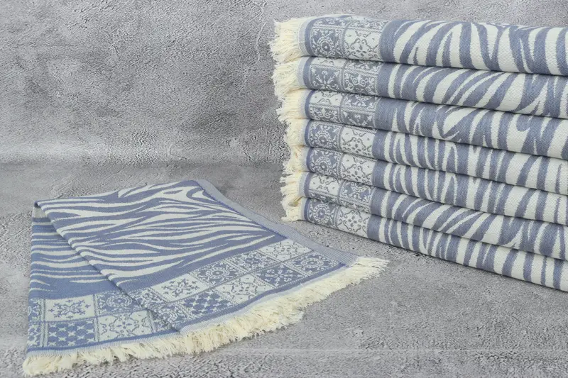 Handmade Gift, Travel Towel, Bathroom Towels, Organic Tea Towel, Guest Towel, 28x20 Cotton Striped Towel, Wedding Favors, Turkish Towel Hand Towel - 2