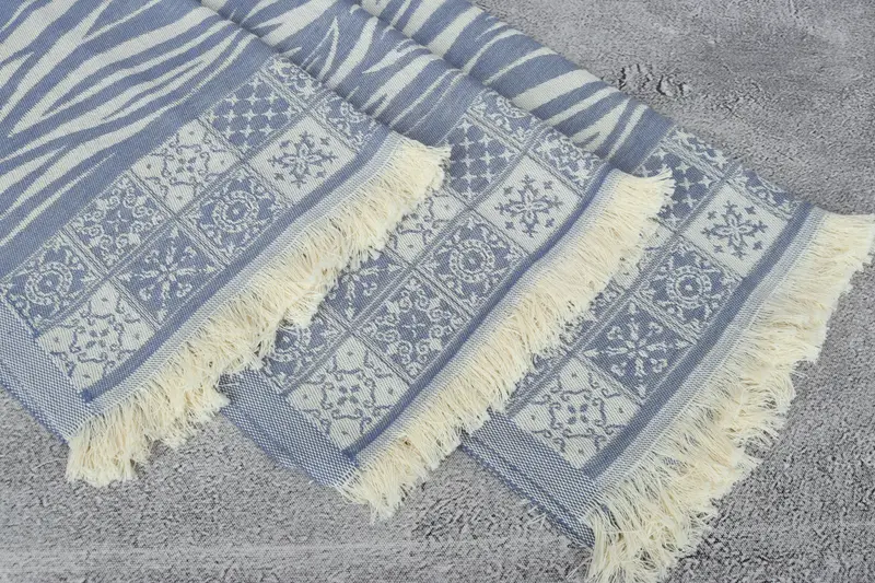 Handmade Gift, Travel Towel, Bathroom Towels, Organic Tea Towel, Guest Towel, 28x20 Cotton Striped Towel, Wedding Favors, Turkish Towel Hand Towel - 5