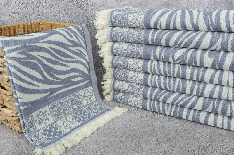Handmade Gift, Travel Towel, Bathroom Towels, Organic Tea Towel, Guest Towel, 28x20 Cotton Striped Towel, Wedding Favors, Turkish Towel Hand Towel - 3