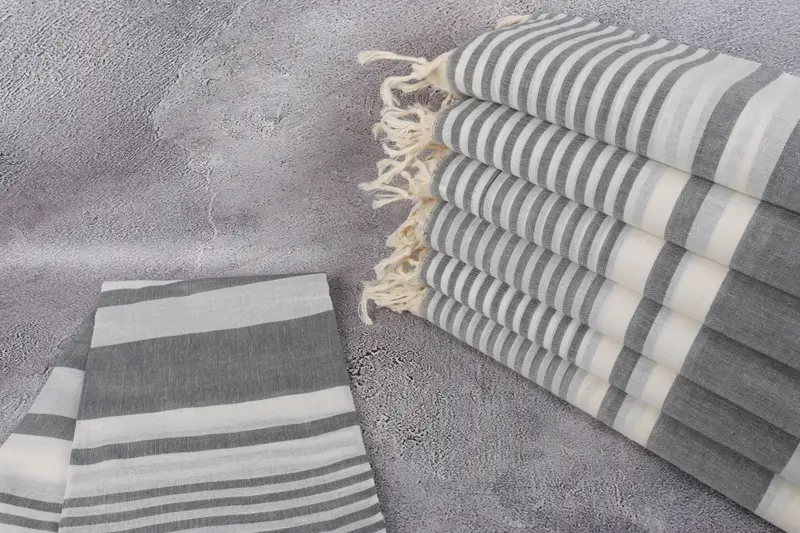 Bachelorette Party Favor, Turkish bath towel, Turkish Towel Monogram, Holiday Towel, Custom Wedding Gift, Luxury towel, 70x40 Cotton Striped Towel - 2